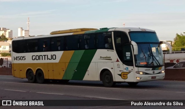 Empresa Gontijo de Transportes 14505 na cidade de Betim, Minas Gerais, Brasil, por Paulo Alexandre da Silva. ID da foto: 10854318.