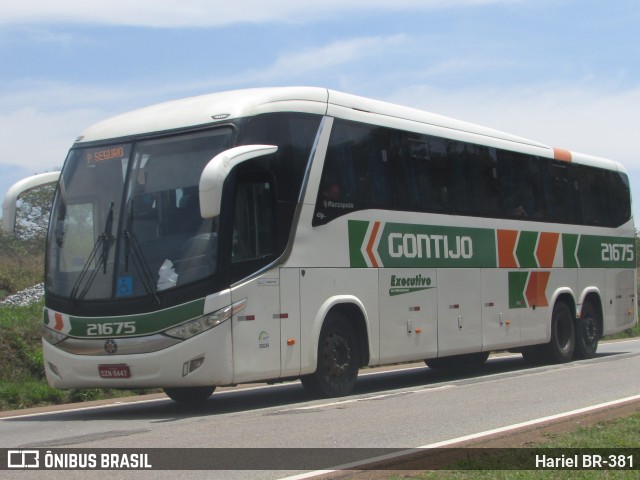 Empresa Gontijo de Transportes 21675 na cidade de Rio Manso, Minas Gerais, Brasil, por Hariel BR-381. ID da foto: 10853464.