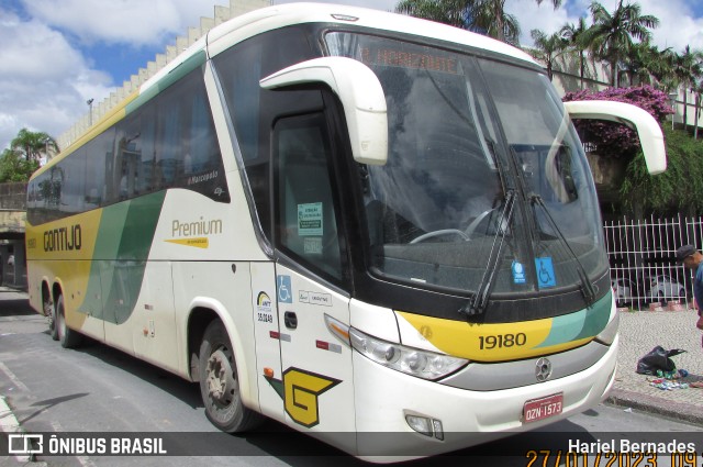 Empresa Gontijo de Transportes 19180 na cidade de Belo Horizonte, Minas Gerais, Brasil, por Hariel Bernades. ID da foto: 10855148.