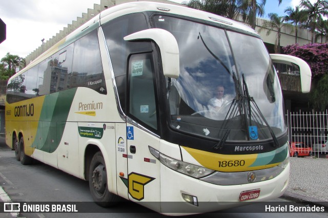 Empresa Gontijo de Transportes 18680 na cidade de Belo Horizonte, Minas Gerais, Brasil, por Hariel Bernades. Número da foto: #10856921.
