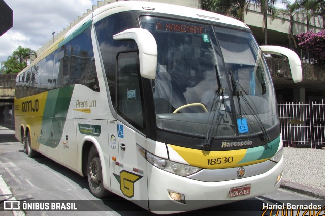 Empresa Gontijo de Transportes 18530 na cidade de Belo Horizonte, Minas Gerais, Brasil, por Hariel Bernades. ID da foto: 10855145.