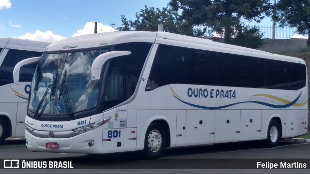 Viação Ouro e Prata 801 na cidade de Santana do Livramento, Rio Grande do Sul, Brasil, por Felipe Martins. ID da foto: 10856852.