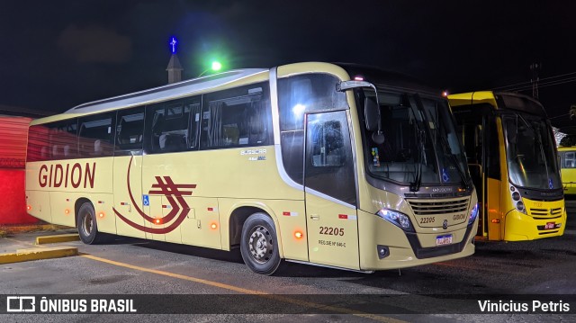 Gidion Transporte e Turismo 22205 na cidade de Joinville, Santa Catarina, Brasil, por Vinicius Petris. Número da foto: #10856326.