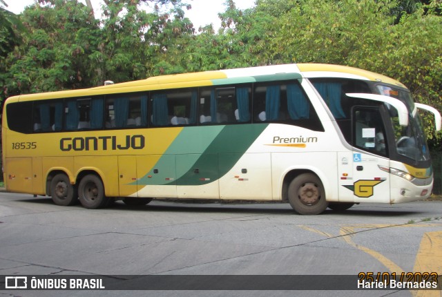 Empresa Gontijo de Transportes 18535 na cidade de São Paulo, São Paulo, Brasil, por Hariel Bernades. ID da foto: 10913384.