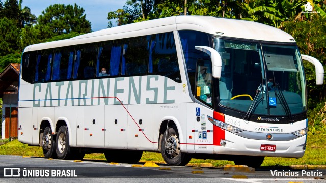 Auto Viação Catarinense 3363 na cidade de Joinville, Santa Catarina, Brasil, por Vinicius Petris. Número da foto: #10914102.