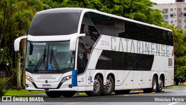 Auto Viação Catarinense 321316 na cidade de Joinville, Santa Catarina, Brasil, por Vinicius Petris. Número da foto: #10914029.