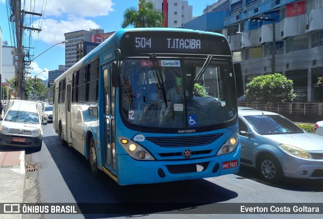 Viação Satélite 25539 na cidade de Vitória, Espírito Santo, Brasil, por Everton Costa Goltara. Número da foto: #10914431.