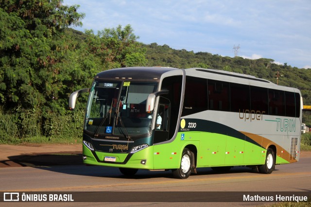 Turin Transportes 2230 na cidade de Congonhas, Minas Gerais, Brasil, por Matheus Henrique. ID da foto: 10942357.