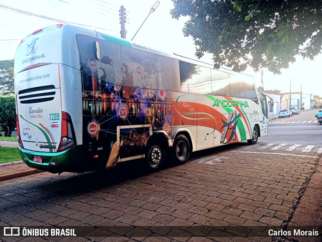 Empresa de Transportes Andorinha 7209 na cidade de Presidente Venceslau, São Paulo, Brasil, por Carlos Morais. ID da foto: 10941749.