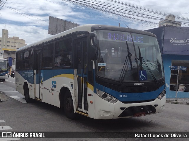 Viação Curuçá 01 243 na cidade de Santo André, São Paulo, Brasil, por Rafael Lopes de Oliveira. ID da foto: 10941721.