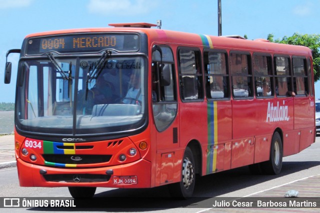 Viação Atalaia Transportes 6034 na cidade de Aracaju, Sergipe, Brasil, por Julio Cesar  Barbosa Martins. ID da foto: 10940811.