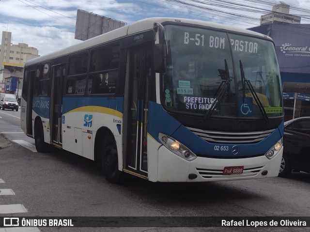 Viação Vaz 02 653 na cidade de Santo André, São Paulo, Brasil, por Rafael Lopes de Oliveira. Número da foto: #10941738.