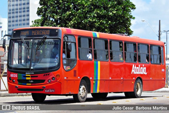 Viação Atalaia Transportes 6035 na cidade de Aracaju, Sergipe, Brasil, por Julio Cesar  Barbosa Martins. Número da foto: #10940813.