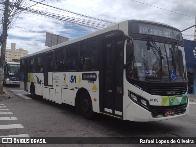 Viação Guaianazes 01 198 na cidade de Santo André, São Paulo, Brasil, por Rafael Lopes de Oliveira. Número da foto: #10941734.