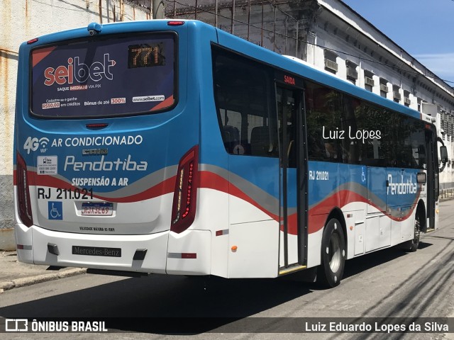 Viação Pendotiba RJ 211.021 na cidade de Niterói, Rio de Janeiro, Brasil, por Luiz Eduardo Lopes da Silva. ID da foto: 10944359.