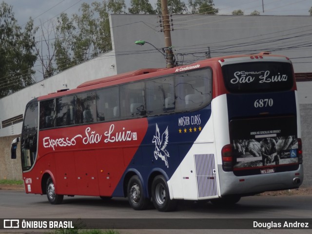 Expresso São Luiz 6870 na cidade de Cuiabá, Mato Grosso, Brasil, por Douglas Andrez. ID da foto: 10945819.