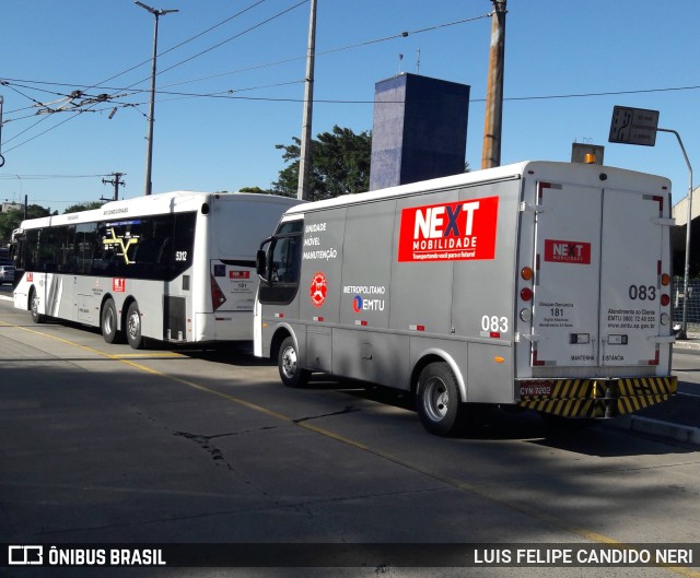 Next Mobilidade - ABC Sistema de Transporte 083 na cidade de São Paulo, São Paulo, Brasil, por LUIS FELIPE CANDIDO NERI. ID da foto: 10946252.