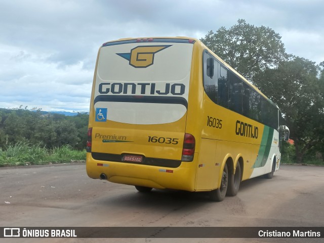 Empresa Gontijo de Transportes 16035 na cidade de Montes Claros, Minas Gerais, Brasil, por Cristiano Martins. ID da foto: 10944511.