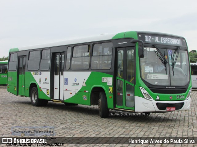 VB Transportes e Turismo 3190 na cidade de Campinas, São Paulo, Brasil, por Henrique Alves de Paula Silva. ID da foto: 10947321.