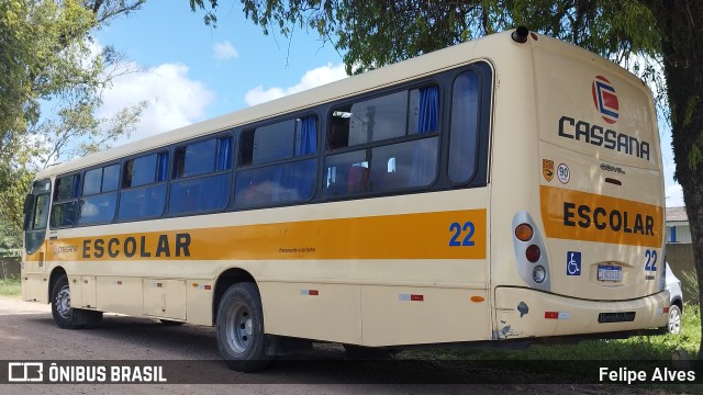 Cassana Transportes e Turismo 22 na cidade de Pelotas, Rio Grande do Sul, Brasil, por Felipe Alves. Número da foto: #10950597.