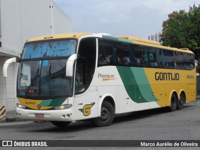 Empresa Gontijo de Transportes 16040 na cidade de Rio de Janeiro, Rio de Janeiro, Brasil, por Marco Aurélio de Oliveira. ID da foto: 10950734.