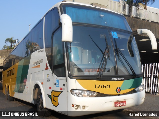 Empresa Gontijo de Transportes 17160 na cidade de Belo Horizonte, Minas Gerais, Brasil, por Hariel Bernades. ID da foto: 10951551.