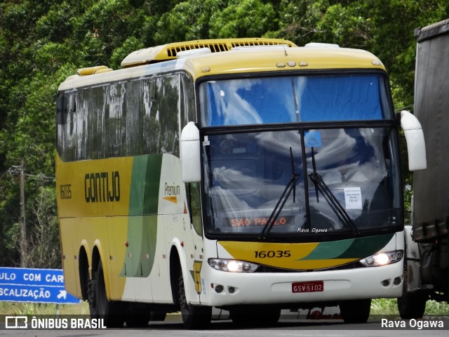 Empresa Gontijo de Transportes 16035 na cidade de Vitória da Conquista, Bahia, Brasil, por Rava Ogawa. ID da foto: 10951298.