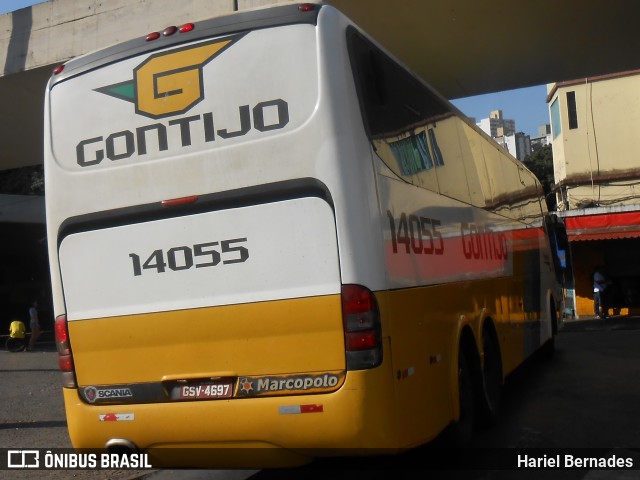 Empresa Gontijo de Transportes 14055 na cidade de Belo Horizonte, Minas Gerais, Brasil, por Hariel Bernades. ID da foto: 10950632.