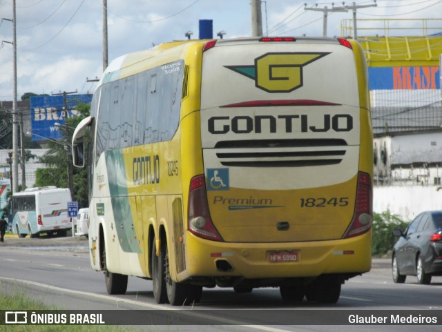 Empresa Gontijo de Transportes 18245 na cidade de Jaboatão dos Guararapes, Pernambuco, Brasil, por Glauber Medeiros. ID da foto: 10951570.