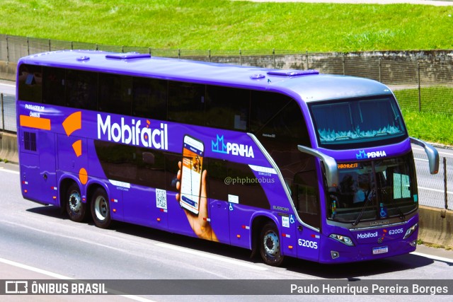 Empresa de Ônibus Nossa Senhora da Penha 62005 na cidade de Resende, Rio de Janeiro, Brasil, por Paulo Henrique Pereira Borges. Número da foto: #10950078.