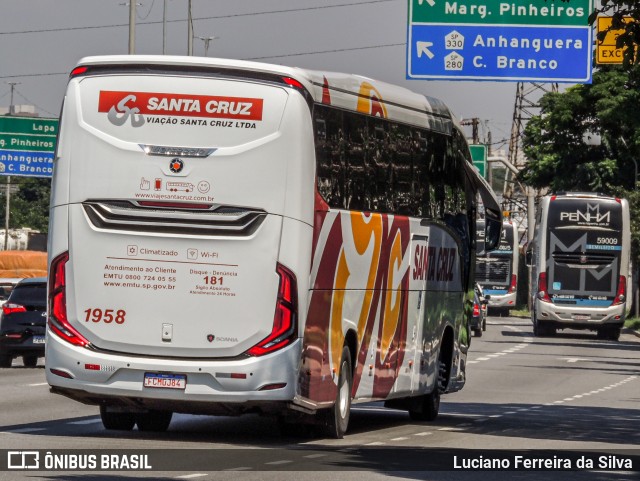 Viação Santa Cruz 1958 na cidade de São Paulo, São Paulo, Brasil, por Luciano Ferreira da Silva. ID da foto: 10954238.