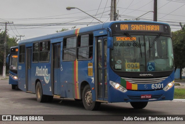 Viação Atalaia Transportes 6301 na cidade de Aracaju, Sergipe, Brasil, por Julio Cesar  Barbosa Martins. ID da foto: 10952863.