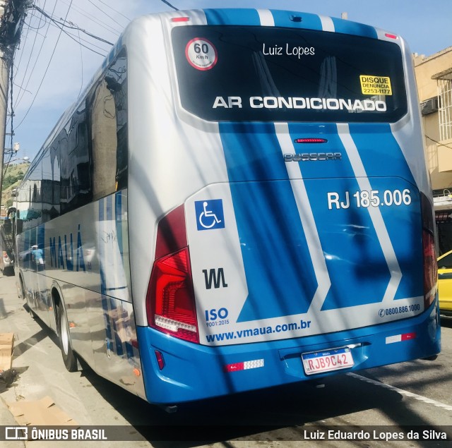 Viação Mauá RJ 185.006 na cidade de Niterói, Rio de Janeiro, Brasil, por Luiz Eduardo Lopes da Silva. Número da foto: #10955328.