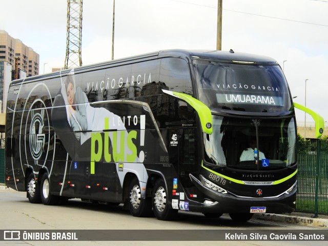 Viação Garcia 88018 na cidade de São Paulo, São Paulo, Brasil, por Kelvin Silva Caovila Santos. Número da foto: #10954659.