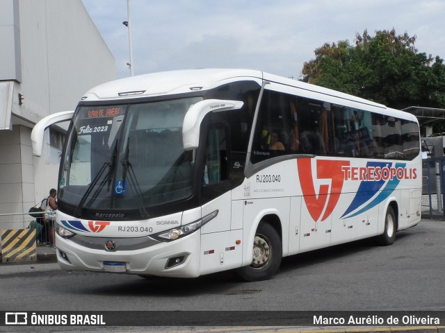 Viação Teresópolis RJ 203.040 na cidade de Rio de Janeiro, Rio de Janeiro, Brasil, por Marco Aurélio de Oliveira. Número da foto: #10955075.