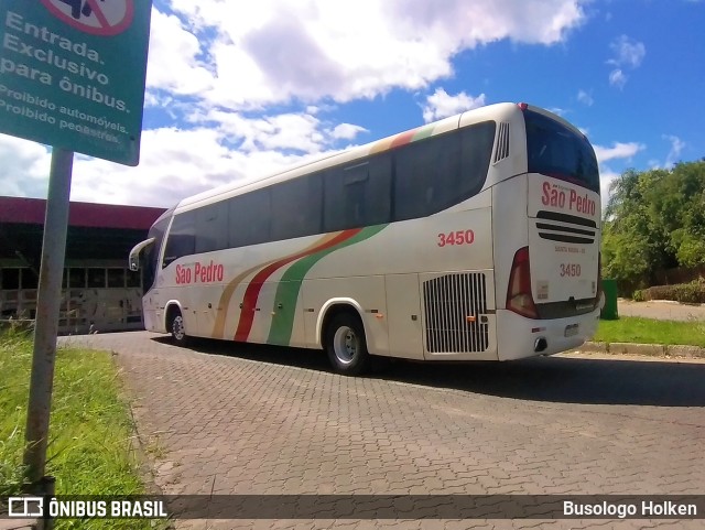 Expresso São Pedro 3450 na cidade de Santa Maria, Rio Grande do Sul, Brasil, por Busologo Holken. ID da foto: 10956035.