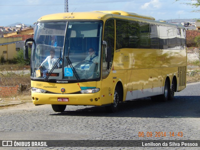 Viação Itapemirim 8881 na cidade de Caruaru, Pernambuco, Brasil, por Lenilson da Silva Pessoa. ID da foto: 10957882.