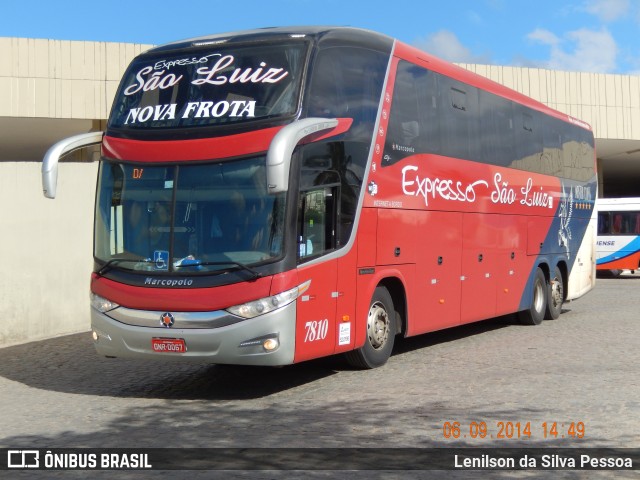 Expresso São Luiz 7810 na cidade de Caruaru, Pernambuco, Brasil, por Lenilson da Silva Pessoa. ID da foto: 10957897.