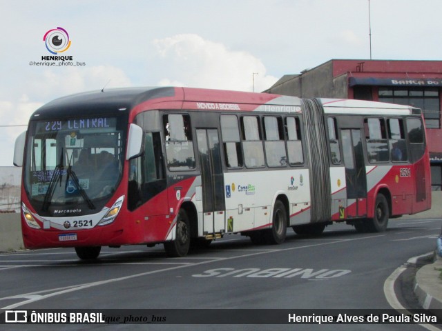 Expresso CampiBus 2521 na cidade de Campinas, São Paulo, Brasil, por Henrique Alves de Paula Silva. ID da foto: 10955567.