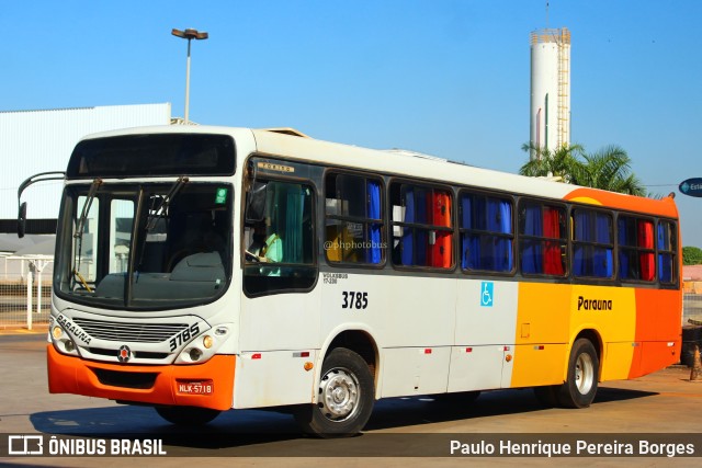 Viação Paraúna 3785 na cidade de Goiânia, Goiás, Brasil, por Paulo Henrique Pereira Borges. Número da foto: #10958754.