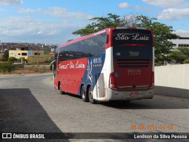 Expresso São Luiz 7810 na cidade de Caruaru, Pernambuco, Brasil, por Lenilson da Silva Pessoa. ID da foto: 10958733.