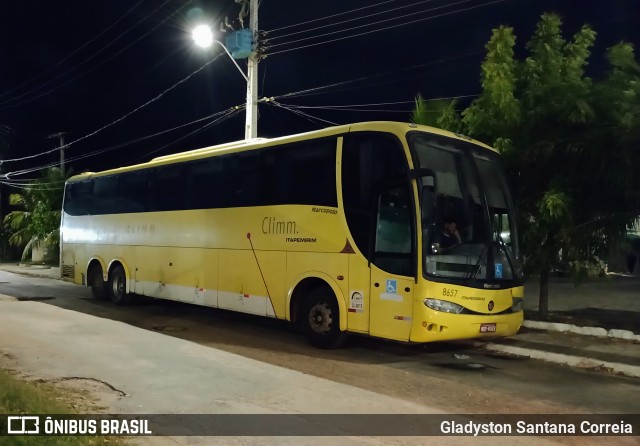 Viação Itapemirim 8657 na cidade de Aracaju, Sergipe, Brasil, por Gladyston Santana Correia. ID da foto: 10960157.