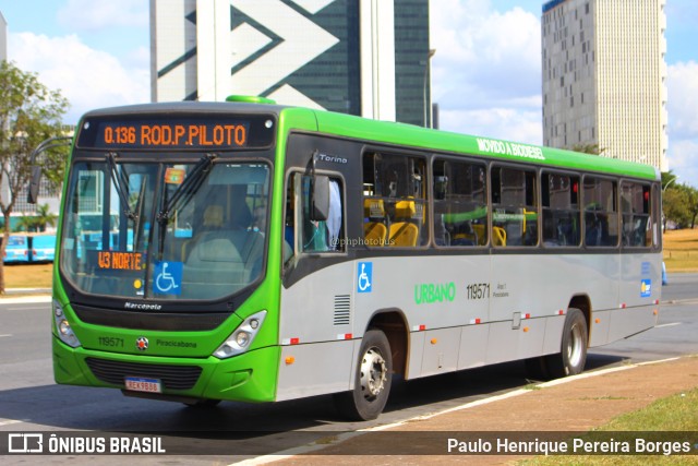 Viação Piracicabana Distrito Federal 119571 na cidade de Brasília, Distrito Federal, Brasil, por Paulo Henrique Pereira Borges. Número da foto: #10958760.