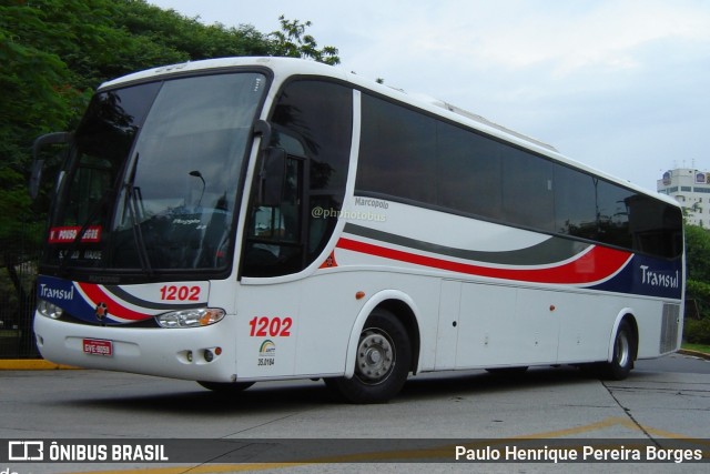 Transul Transportes Coletivos 1202 na cidade de São Paulo, São Paulo, Brasil, por Paulo Henrique Pereira Borges. Número da foto: #10958715.