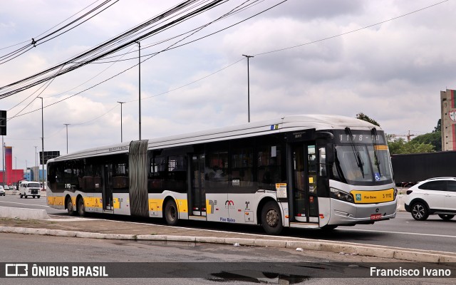 Viação Metrópole Paulista - Zona Leste 3 1112 na cidade de São Paulo, São Paulo, Brasil, por Francisco Ivano. ID da foto: 10960063.