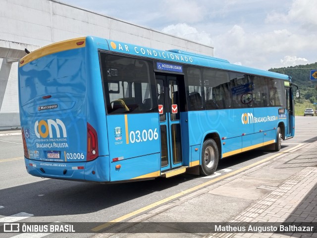 JTP Transportes - COM Bragança Paulista 03.006 na cidade de Bragança Paulista, São Paulo, Brasil, por Matheus Augusto Balthazar. Número da foto: #10960003.