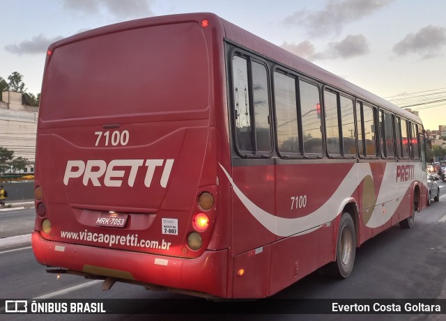 Viação Pretti 7100 na cidade de Cariacica, Espírito Santo, Brasil, por Everton Costa Goltara. Número da foto: #10959851.