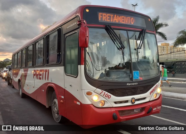 Viação Pretti 7100 na cidade de Cariacica, Espírito Santo, Brasil, por Everton Costa Goltara. Número da foto: #10959849.