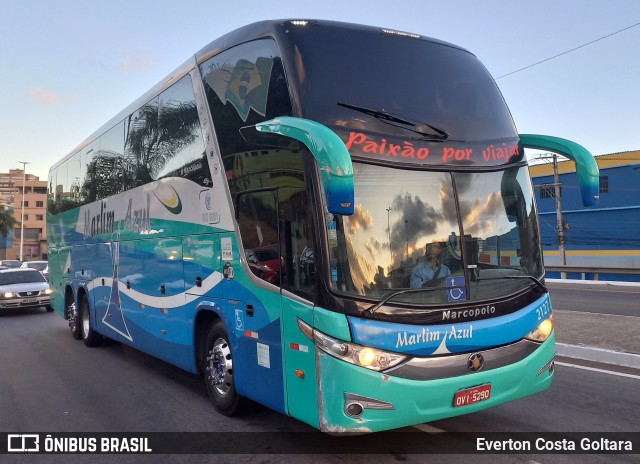 Marlim Azul Turismo 2127 na cidade de Cariacica, Espírito Santo, Brasil, por Everton Costa Goltara. ID da foto: 10959843.