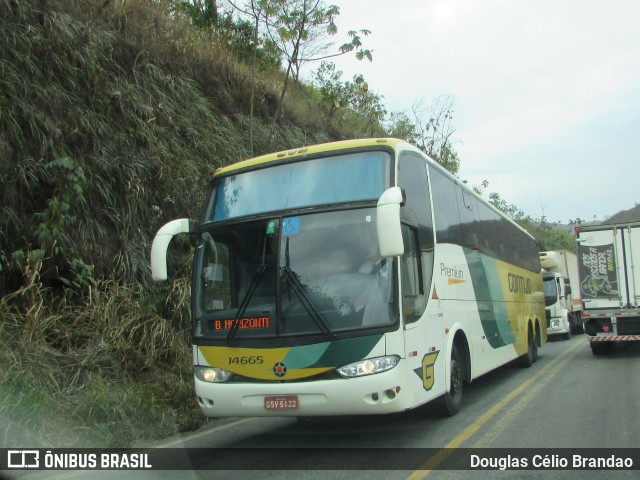 Empresa Gontijo de Transportes 14665 na cidade de Antônio Dias, Minas Gerais, Brasil, por Douglas Célio Brandao. ID da foto: 10961432.